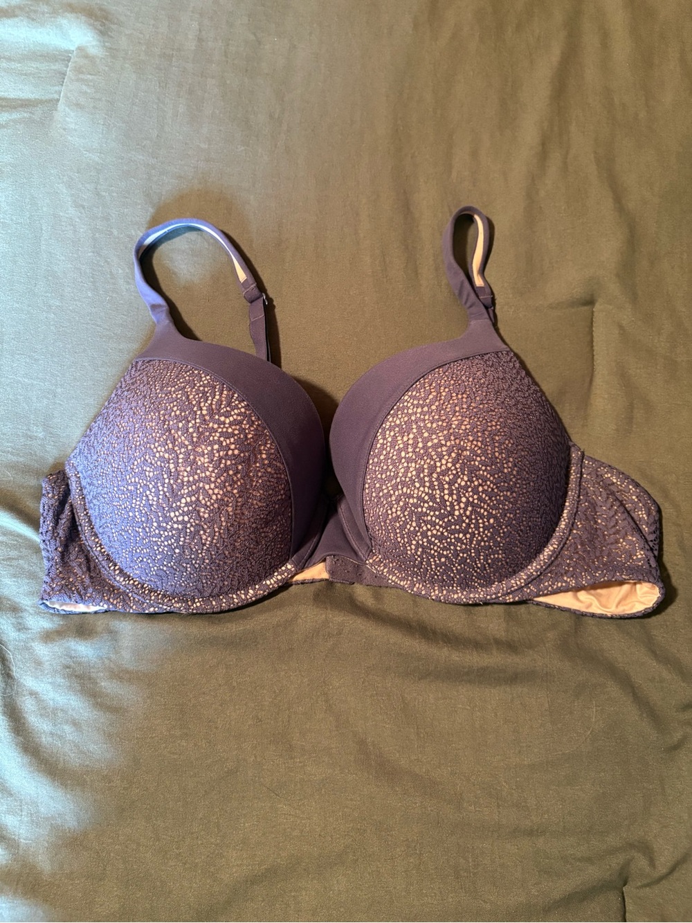 Victoria's Secret blue Lace-Trim T-Shirt Bra